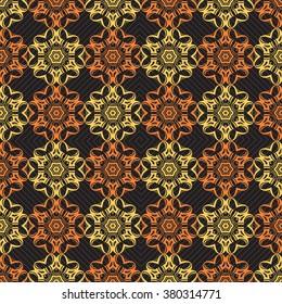Seamless ornament pattern vector tile for multipurpose use in design