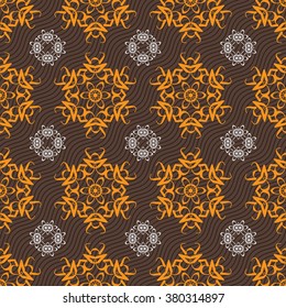 Seamless ornament pattern vector tile for multipurpose use in design