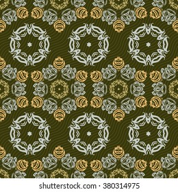 Seamless ornament pattern vector tile for multipurpose use in design