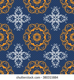 Seamless ornament pattern vector tile for multipurpose use in design