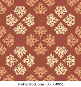 Seamless ornament pattern vector tile for multipurpose use in design