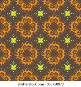 Seamless ornament pattern vector tile for multipurpose use in design