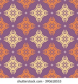 Seamless ornament pattern vector tile for multipurpose use in design