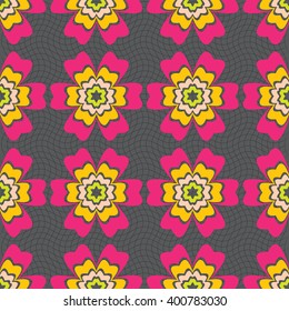 Seamless ornament pattern vector tile for multipurpose use in design