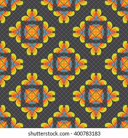 Seamless ornament pattern vector tile for multipurpose use in design