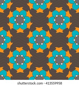 Seamless ornament pattern vector tile for multipurpose use in design