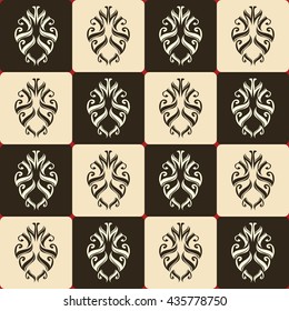 Seamless ornament pattern vector tile for multipurpose use in design