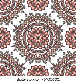Seamless ornament pattern. Vintage decorative elements. Abstract pattern.