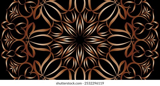 Seamless ornament. Premium lace pattern, a template for greetings, invitations, postcards, posters and banners. The idea of luxury design