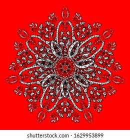 Seamless ornament print. Border Indian paisley patten. Can be used for greeting business card background, coloring book, backdrop, textile. Vector Henna style. Ethnic Mandala towel.