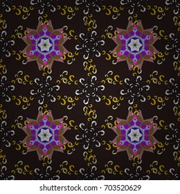 Seamless ornament print. Vector Henna style. Ethnic Mandala towel. Border Indian floral Paisley patten. Can be used for greeting business card background, coloring book, backdrop, textile.