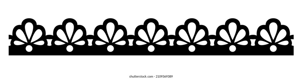 Seamless ornament for printing and laser cutting. Editable vector, color and size replacement.