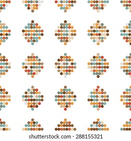 seamless ornament retro circles- vector illustration