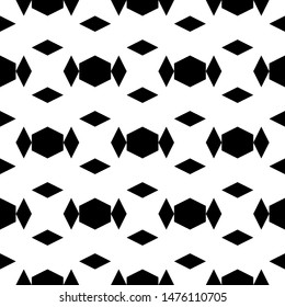 Seamless ornament. Rhombuses, hexagons pattern. Geometrical wallpaper. Quadrangular, hexagonal shapes backdrop. Geometric background. Polygons motif. Digital paper, textile print, abstract. Vector.