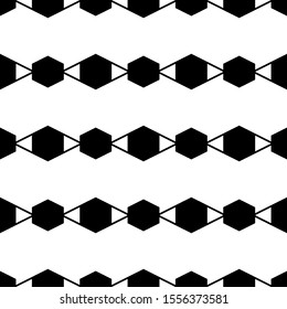 Seamless ornament. Rhombuses, hexagons pattern. Geometrical wallpaper. Simple shapes backdrop. Geometric background. Polygons motif. Ethnic image. Digital paper, textile print, abstract. Vector image.