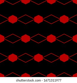 Seamless ornament. Rhombuses, hexagons pattern. Geometrical wallpaper. Simple shapes backdrop. Geometric background. Polygons motif. Ethnic image. Digital paper, textile print, abstract. Vector image.