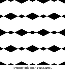 Seamless ornament. Rhombuses pattern. Diamonds backdrop. Lozenges wallpaper. Ethnic motif. Geometric background. Digital paper, textile print, web design, abstract.