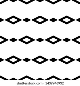 Seamless ornament. Rhombuses pattern. Diamonds backdrop. Lozenges wallpaper. Ethnic motif. Geometric background. Digital paper, textile print, web design, abstract.