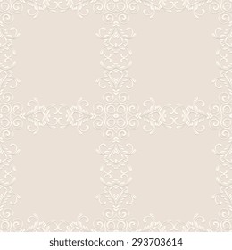 Seamless ornament with a shadow on the background. Wallpaper pattern. EPS10