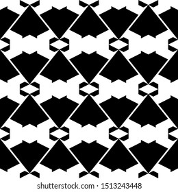 Seamless ornament. Shapes backdrop. Rhombuses, trapeziums, figures pattern. Geometric background. Digital paper, textile print, web design, abstract. Geometrical figures wallpaper. Vector artwork.