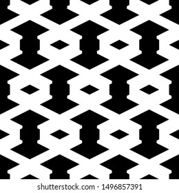 Seamless ornament. Simple shapes backdrop. Geometrical wallpaper. Rhombuses, figures pattern. Geometric background. Polygons motif. Ethnic image. Digital paper, textile print, abstract. Vector artwork