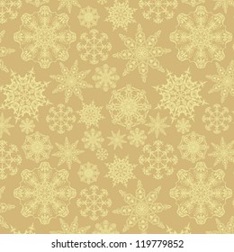 seamless ornament with snowflakes