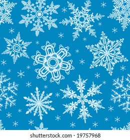 seamless ornament with snowflakes