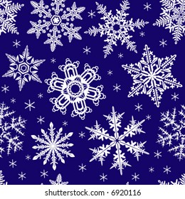 seamless ornament with snowflakes