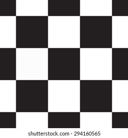 seamless ornament with squares, black and white, mosaic - vector illustration. Chess pattern.