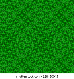 seamless ornament St. Patrick's Day with clover