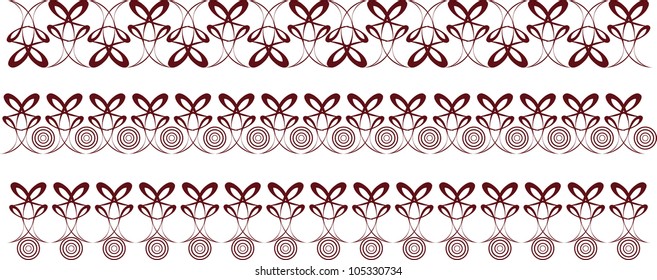 Seamless ornament vector pattern repeated many times