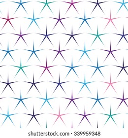 Seamless ornament vector pattern with stars
