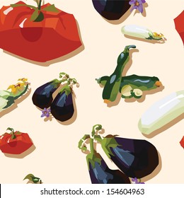 Seamless ornament with vegetables