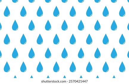 Seamless ornament with white water drops. Nature, liquid, rain pattern. Rain seamless pattern texture illustration