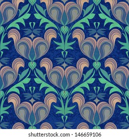 Seamless ornamental abstract floral wallpaper