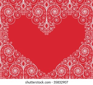 Seamless ornamental background with heart