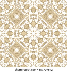 Seamless  ornamental background on white background
