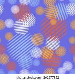 Seamless ornamental background.Pattern with the image spots of the cold colors.Preparation for wrapping paper, tissue composition of the circles blue, pink, yellow, blue, white, 5 spot colors.