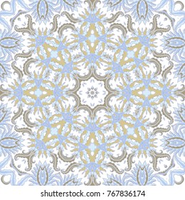 Seamless ornamental Christmas vector pattern