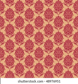 Seamless ornamental damask background