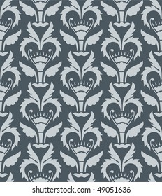 Seamless ornamental damask background