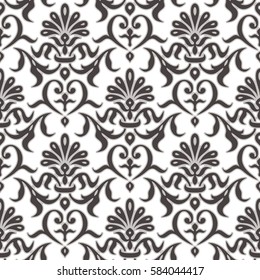Seamless ornamental damask pattern background tile