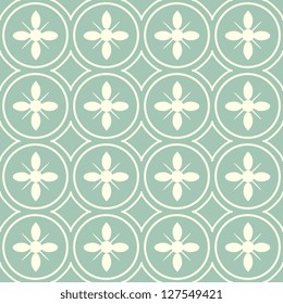 Seamless ornamental decorative blue pattern