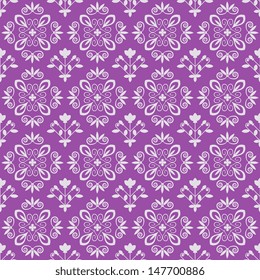 Seamless ornamental decorative damask pattern