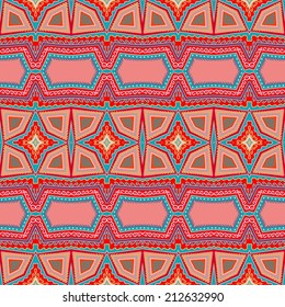 Seamless ornamental decorative vector mosaic pattern, vintage style