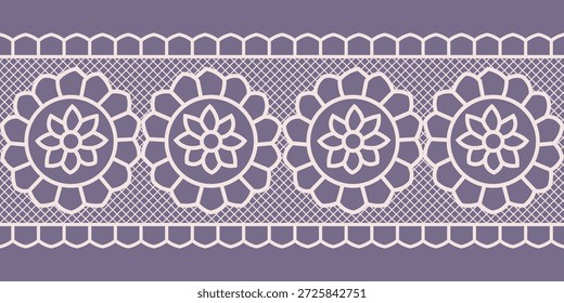 Patrón de borde floral ornamental sin fisuras