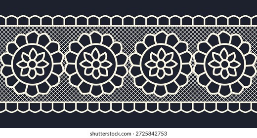 Nahtloses ornamentales florales Grenzmuster