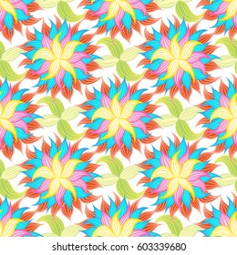 Seamless ornamental floral pattern. Decorative cute background with flowers.