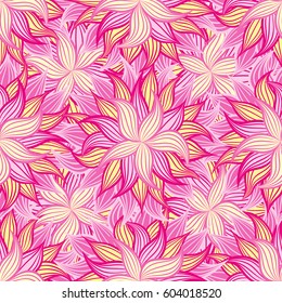 Seamless ornamental floral pattern. Decorative cute background with flowers.