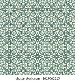Seamless  ornamental floral vector  texture on white background
